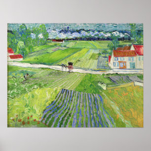Vincent van Gogh - Landscape with Carriage & Train Poster