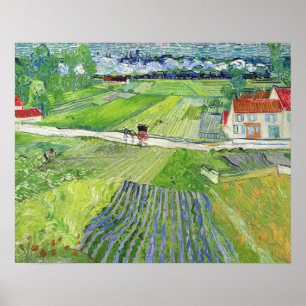 Vincent van Gogh - Landscape with Carriage & Train Poster