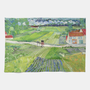 Vincent van Gogh - Landscape with Carriage & Train Tea Towel
