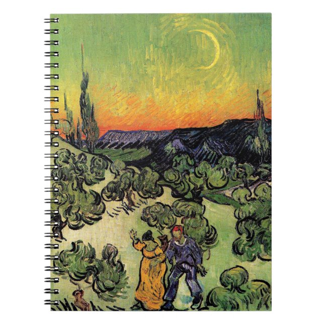 Vincent Van Gogh - Landscape With Couple Fine Art Notebook (Front)