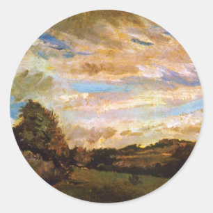 Vincent Van Gogh - Landscape with Dunes Fine Art Classic Round Sticker