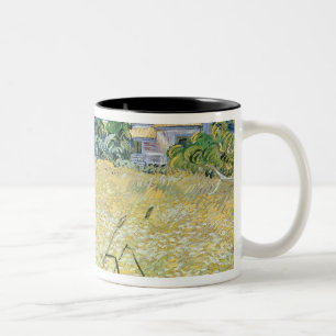Vincent van Gogh   Landscape with Green Corn, 1889 Two-Tone Coffee Mug