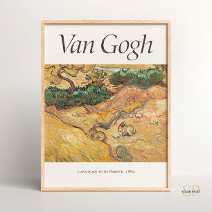 Vincent van Gogh Landscape with Rabbits Art Print 