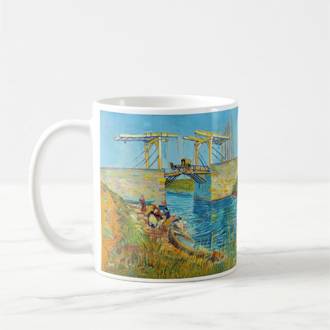 Vincent van Gogh - Langlois Bridge at Arles #1 Coffee Mug (Left)