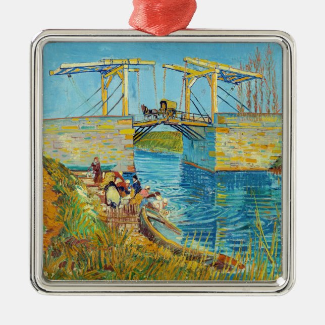 Vincent van Gogh - Langlois Bridge at Arles #1 Metal Tree Decoration (Front)