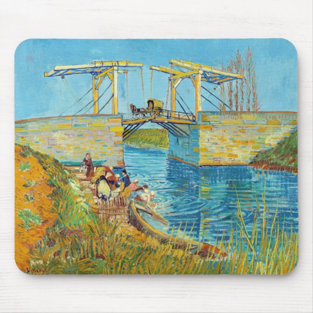 Vincent van Gogh - Langlois Bridge at Arles #1 Mouse Mat (Front)