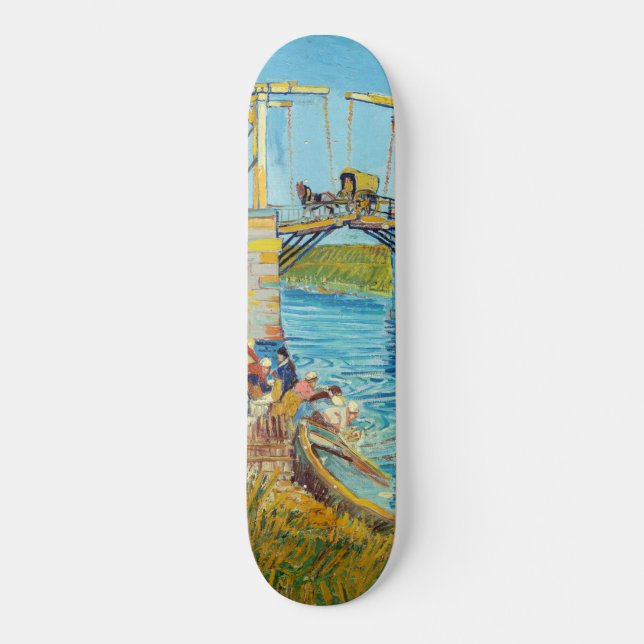 Vincent van Gogh - Langlois Bridge at Arles #1 Skateboard (Front)