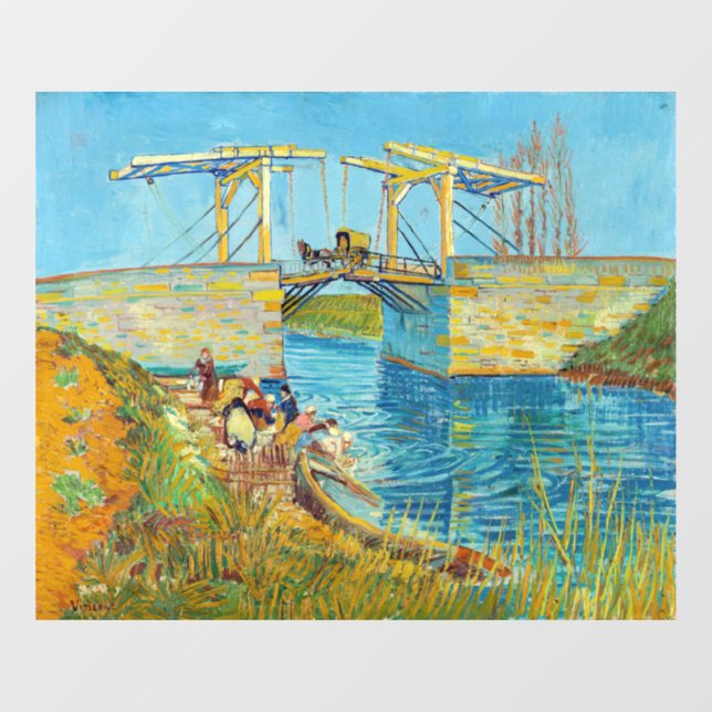 Vincent van Gogh - Langlois Bridge at Arles #1 Window Cling (Sheet)