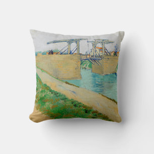 Vincent van Gogh - Langlois Bridge at Arles #2 Cushion