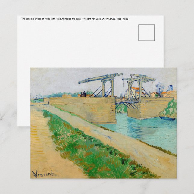 Vincent van Gogh - Langlois Bridge at Arles #2 Postcard (Front/Back)