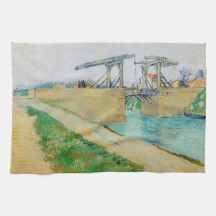 Vincent van Gogh - Langlois Bridge at Arles #2 Tea Towel