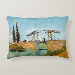 Vincent van Gogh - Langlois Bridge at Arles #3 Decorative Cushion