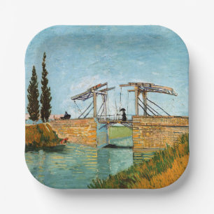 Vincent van Gogh - Langlois Bridge at Arles #3 Paper Plate