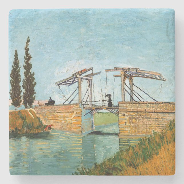 Vincent van Gogh - Langlois Bridge at Arles #3 Stone Coaster (Front)