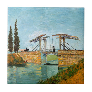 Vincent van Gogh - Langlois Bridge at Arles #3 Tile