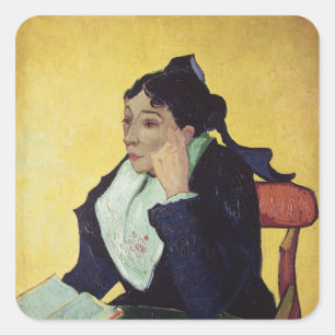 Vincent van Gogh   L'Arlesienne  1888 Square Sticker