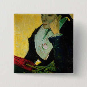 Vincent van Gogh   L'Arlesienne, detail, 1888 15 Cm Square Badge