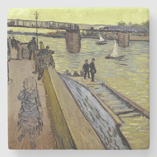 Vincent van Gogh | Le Pont de Trinquetaille Arles Stone Coaster (Front)
