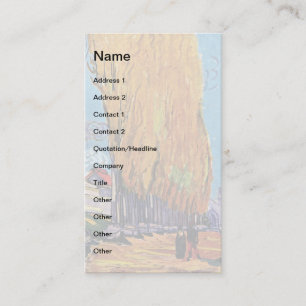 Vincent Van Gogh - Les Alyscamps Autumn Landscape Business Card