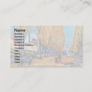 Vincent Van Gogh - Les Alyscamps Autumn Landscape Business Card