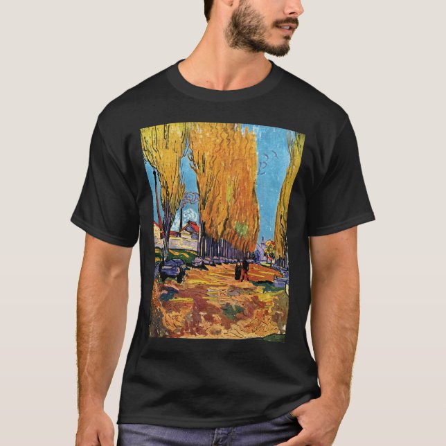 Vincent Van Gogh - Les Alyscamps Autumn Landscape T-Shirt (Front)