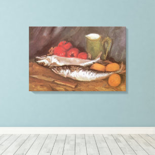 Vincent van Gogh - Mackerels, Lemons and Tomatoes Canvas Print