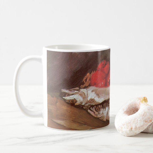 Vincent van Gogh - Mackerels, Lemons and Tomatoes Coffee Mug (With Donut)