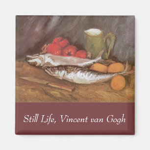 Vincent van Gogh - Mackerels, Lemons and Tomatoes Magnet