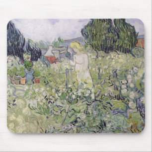 Vincent van Gogh   Mademoiselle Gachet in garden Mouse Mat