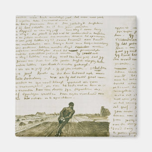 Vincent van Gogh   Man pulling a harrow Magnet