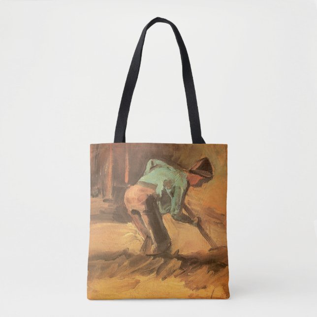 Vincent van Gogh - Man Stooping w Stick or Spade Tote Bag (Front)