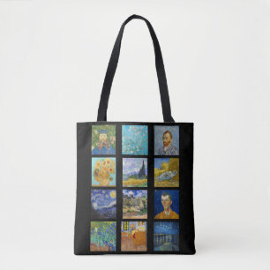 Vincent Van Gogh - Masterpieces Grid Tote Bag