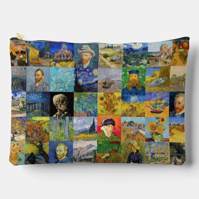 Vincent van Gogh - Masterpieces Mosaic Patchwork Accessory Pouch (Front)