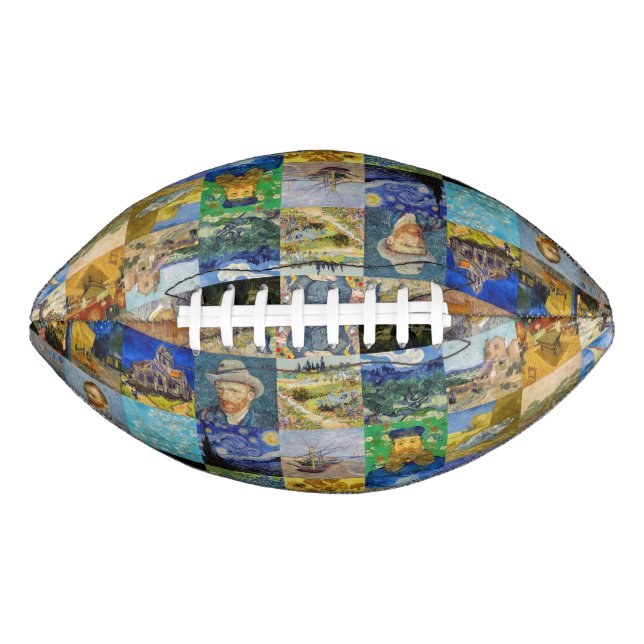 Vincent van Gogh - Masterpieces Mosaic Patchwork American Football (Front)
