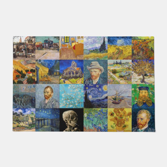 Vincent van Gogh - Masterpieces Mosaic Patchwork Doormat (Front)