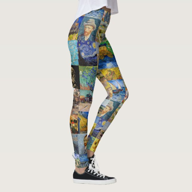 Vincent van Gogh - Masterpieces Mosaic Patchwork Leggings (Right)
