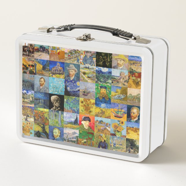 Vincent van Gogh - Masterpieces Mosaic Patchwork Metal Lunch Box (Front)