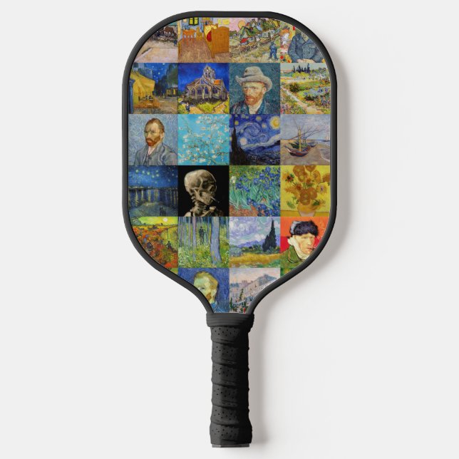 Vincent van Gogh - Masterpieces Mosaic Patchwork Pickleball Paddle (Front)