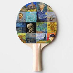 Vincent van Gogh - Masterpieces Mosaic Patchwork Ping Pong Paddle