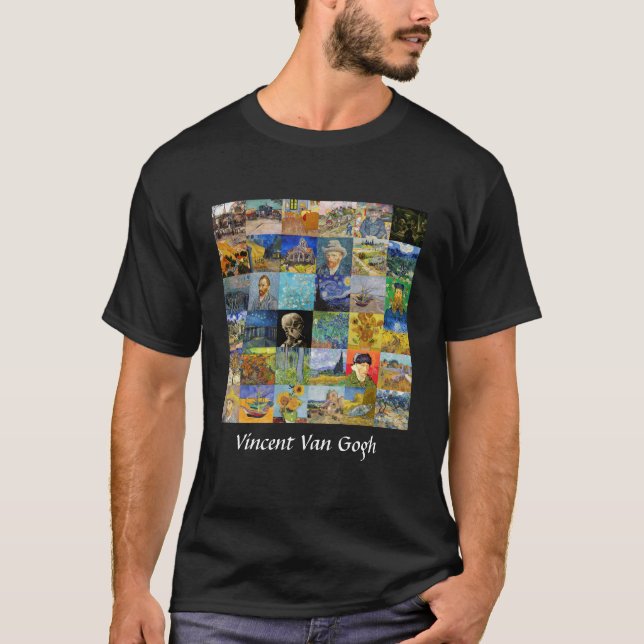 Vincent van Gogh - Masterpieces Mosaic Patchwork T-Shirt (Front)