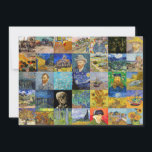 Vincent van Gogh - Masterpieces Mosaic Patchwork Thank You Card<br><div class="desc">Vincent van Gogh - Masterpieces Patchwork,  4x7 Grid</div>