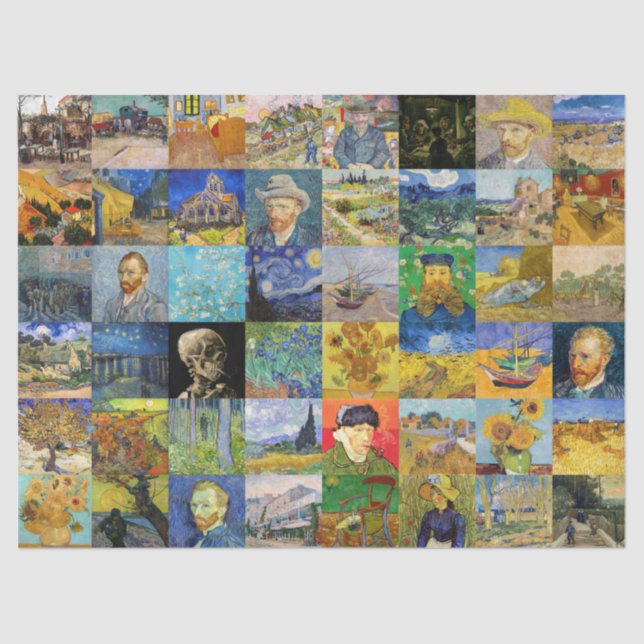 Vincent van Gogh - Masterpieces Mosaic Patchwork Tissue Paper (Front)