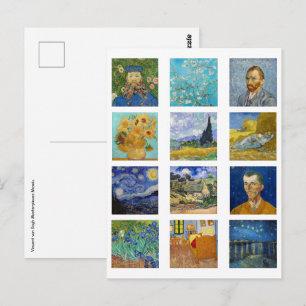Vincent Van Gogh - Masterpieces Mosaic Postcard