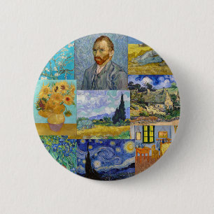 Vincent Van Gogh - Masterpieces Patchwork 6 Cm Round Badge