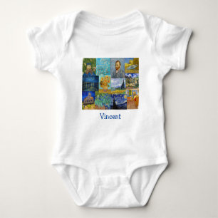 Vincent Van Gogh - Masterpieces Patchwork Baby Bodysuit