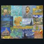 Vincent Van Gogh - Masterpieces Patchwork Fleece Blanket<br><div class="desc">Vincent Van Gogh - Masterpieces Patchwork</div>