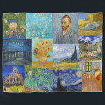 Vincent Van Gogh - Masterpieces Patchwork Fleece Blanket<br><div class="desc">Vincent Van Gogh - Masterpieces Patchwork</div>