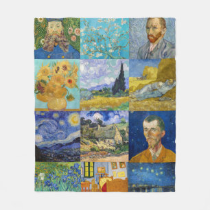 Vincent Van Gogh - Masterpieces Patchwork Fleece Blanket
