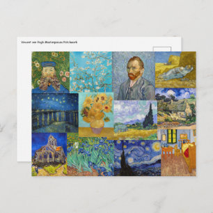 Vincent Van Gogh - Masterpieces Patchwork Postcard