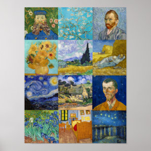 Vincent Van Gogh - Masterpieces Patchwork Poster